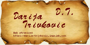 Darija Trivković vizit kartica